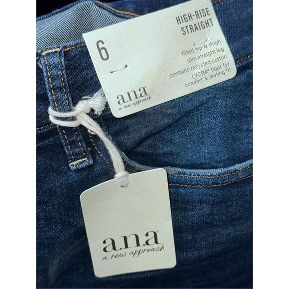 New with tags size 6 dark wash A.n.a. A New Approach Jeans  jeans High Waist str - Picture 5 of 7
